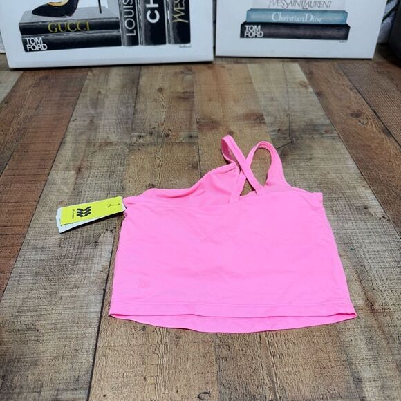 All in Motion Women Bra Athletic Light Support Asymmetric Crop Pink nwt XS - Picture 7 of 8